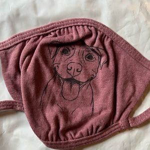 Inkopious Pit Bull Brand New Mauve Face Mask Size Small/Med